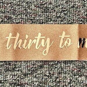 Talk Thirty to me- 30th birthday sash & tiara rose gold/pink sparkles